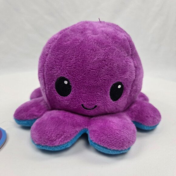 The Original Reversible Purple and Blue Octopus Plushie by TeeTurtle NWT 4" - Picture 4 of 5